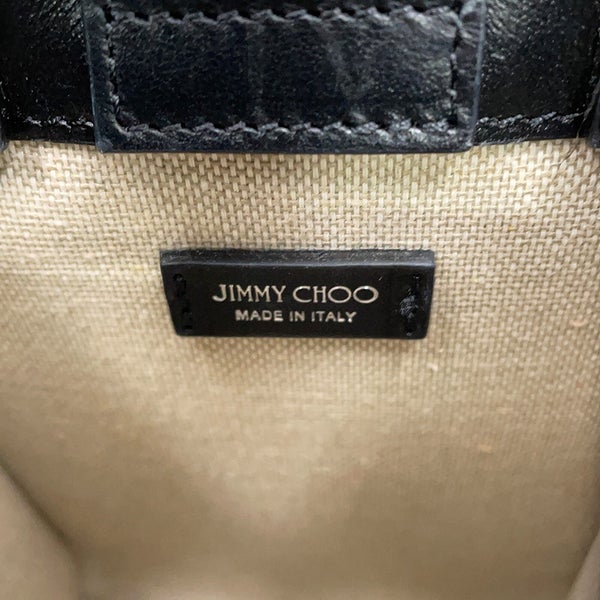ジミーチュウ ハンドバッグ ミニ ノースサウス トート スムースカーフレザー MININSTOTEANR JIMMY CHOO 2way 黒