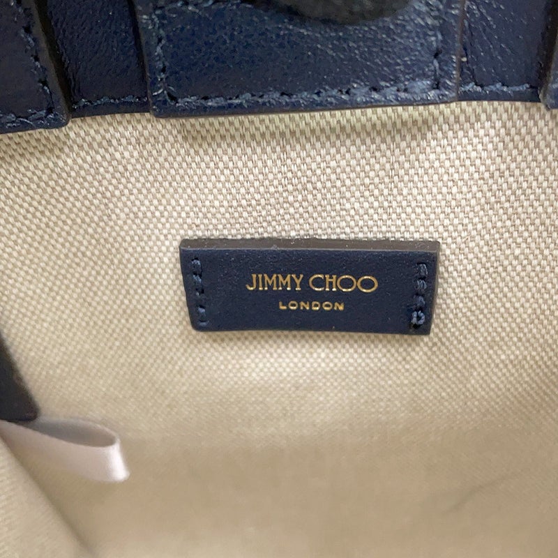 ジミーチュウ ハンドバッグ ミニ トート キャンバス レザー JIMMY CHOO 2way