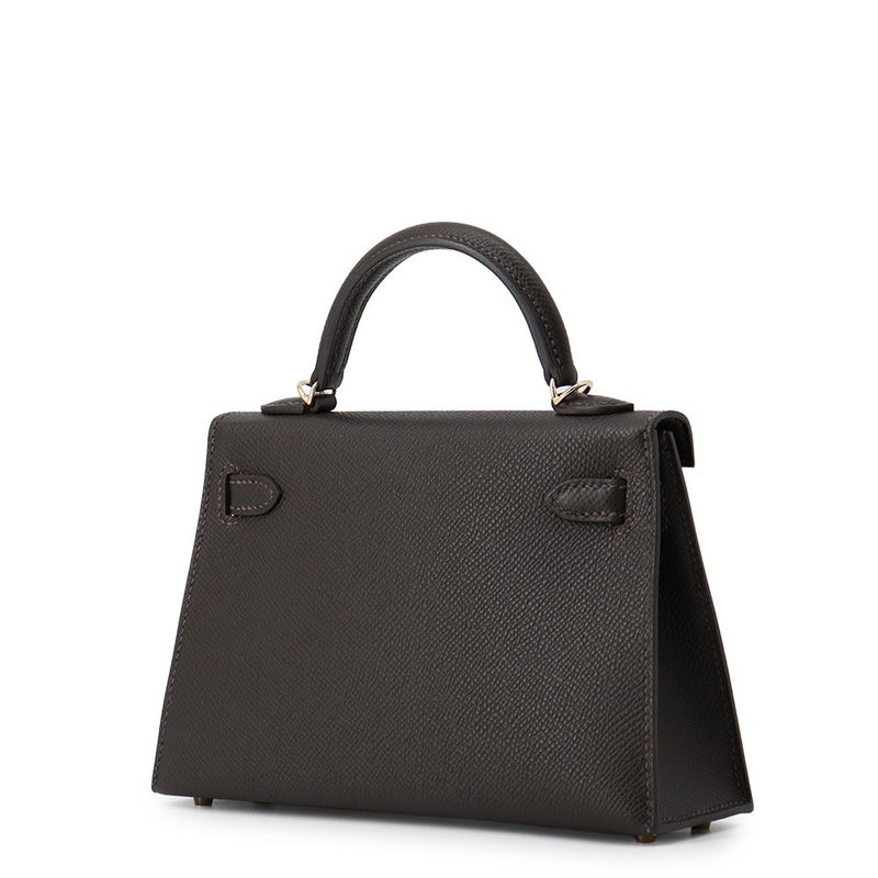 エルメス ハンドバッグ ミニケリー 外縫い ベブラン/ゴールド金具 エプソン G刻印 HERMES Kelly 2wayバッグ バイブルン