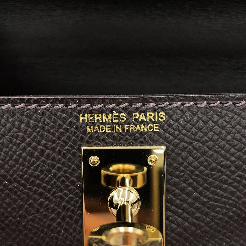 エルメス ハンドバッグ ミニケリー 外縫い ベブラン/ゴールド金具 エプソン G刻印 HERMES Kelly 2wayバッグ バイブルン