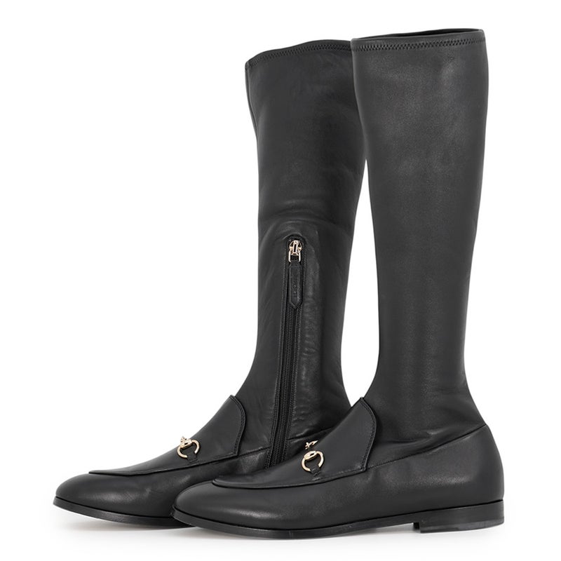 グッチ ブーツ ヨルダーン ナッパレザー レディースサイズ39 827860 GUCCI 靴 黒