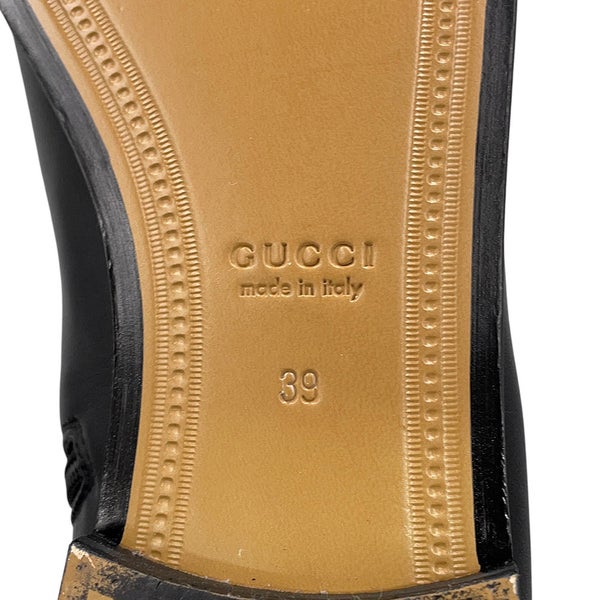 グッチ ブーツ ヨルダーン ナッパレザー レディースサイズ39 827860 GUCCI 靴 黒