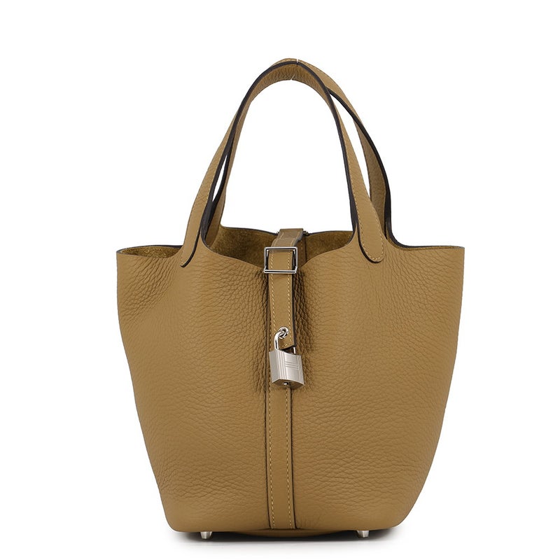 エルメス ハンドバッグ ピコタンロックPM デュンヌ/シルバー金具 トリヨンクレマンス G刻印 HERMES