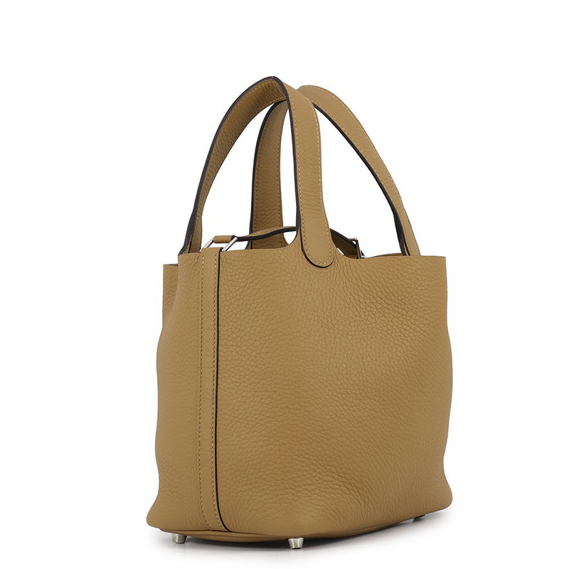 エルメス ハンドバッグ ピコタンロックPM デュンヌ/シルバー金具 トリヨンクレマンス G刻印 HERMES