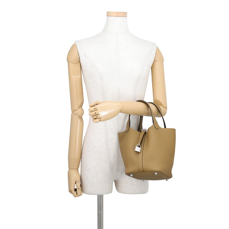 エルメス ハンドバッグ ピコタンロックPM デュンヌ/シルバー金具 トリヨンクレマンス G刻印 HERMES
