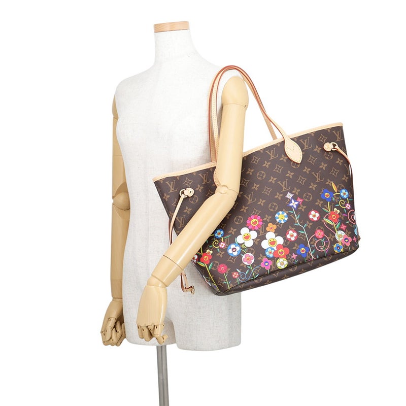 ルイヴィトン トートバッグ モノグラム LV × TM ネヴァーフルMM ポーチ付き M13271 LOUIS VUITTON 村上隆 コラボ