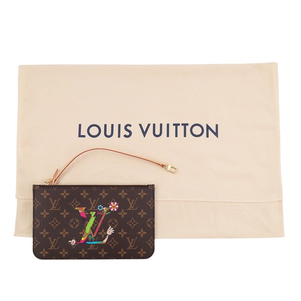 ルイヴィトン トートバッグ モノグラム LV × TM ネヴァーフルMM ポーチ付き M13271 LOUIS VUITTON 村上隆 コラボ