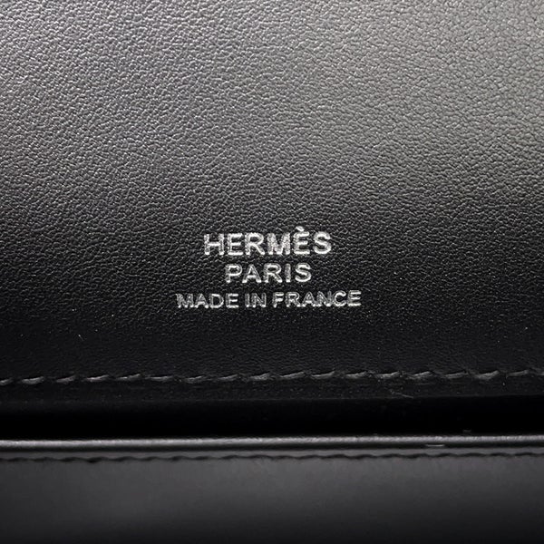 エルメス ハンドバッグ ポシェットケリー ブラック/シルバー金具 スイフト K刻印 HERMES バッグ 黒