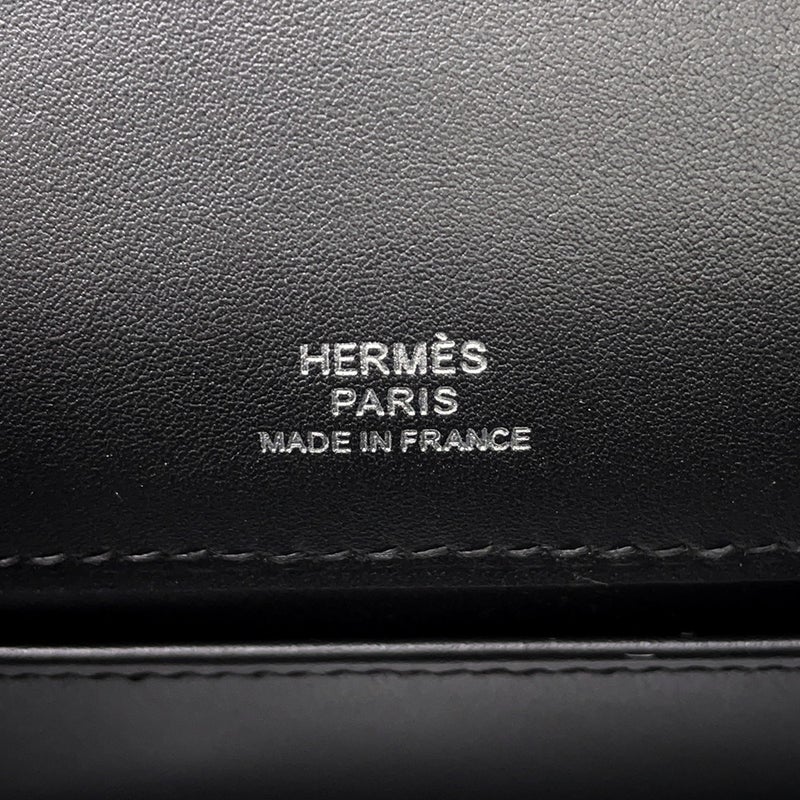 エルメス ハンドバッグ ポシェットケリー ブラック/シルバー金具 スイフト K刻印 HERMES バッグ 黒