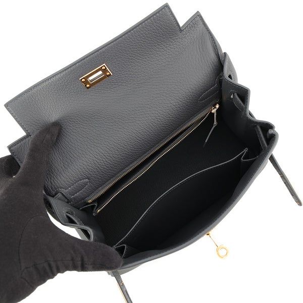 エルメス ハンドバッグ ケリー25 内縫い アルドワーズ/ゴールド金具 トゴ G刻印 HERMES Kelly 2wayバッグ