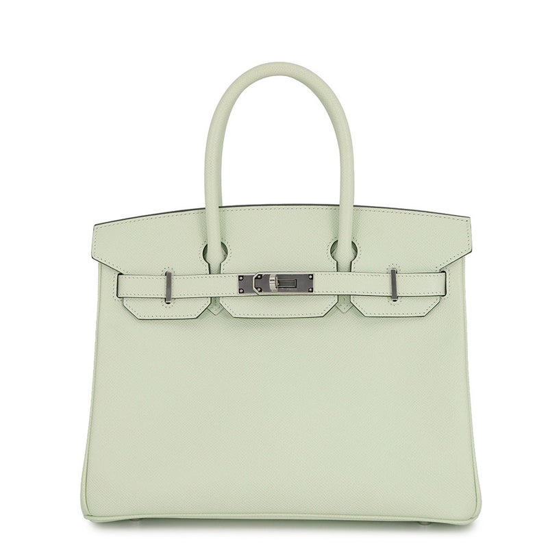 エルメス バーキン30 ヴェールフィズ/シルバー金具 エプソン B刻印 HERMES Birkin ハンドバッグ