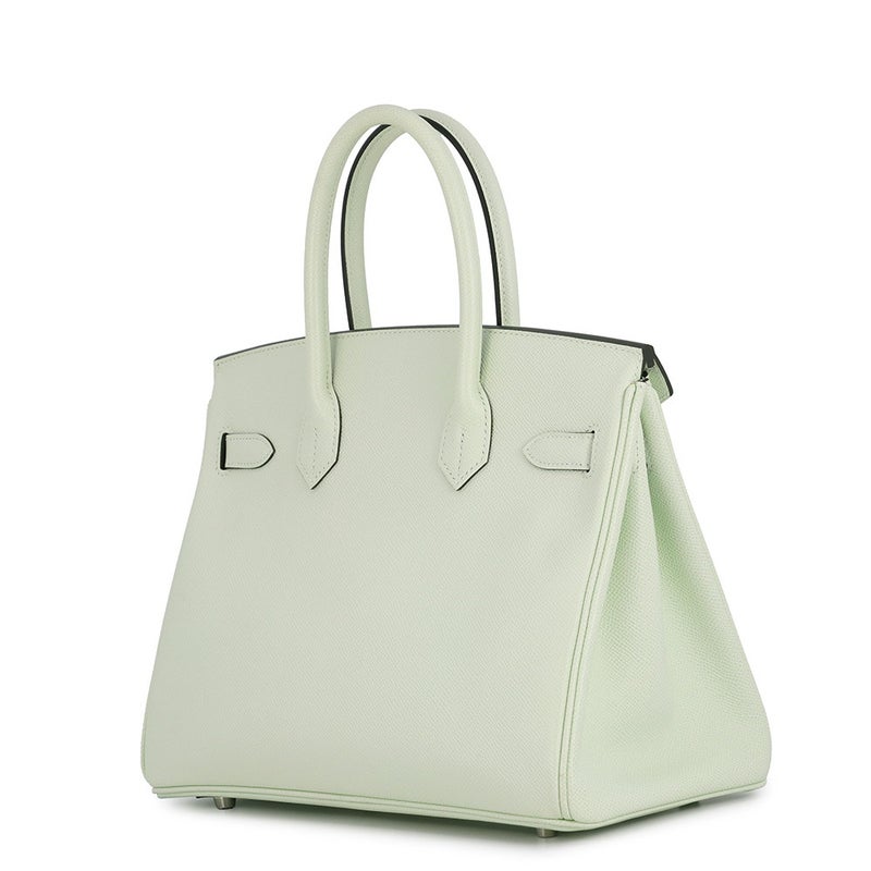 エルメス バーキン30 ヴェールフィズ/シルバー金具 エプソン B刻印 HERMES Birkin ハンドバッグ