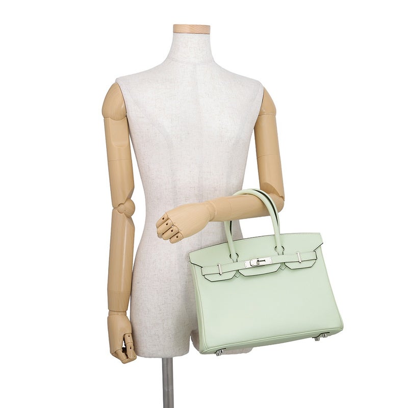 エルメス バーキン30 ヴェールフィズ/シルバー金具 エプソン B刻印 HERMES Birkin ハンドバッグ