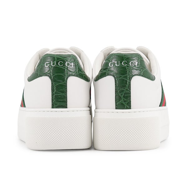グッチ スニーカー エース ウェブ ストライプ レディースサイズ8 791399 GUCCI 靴 白