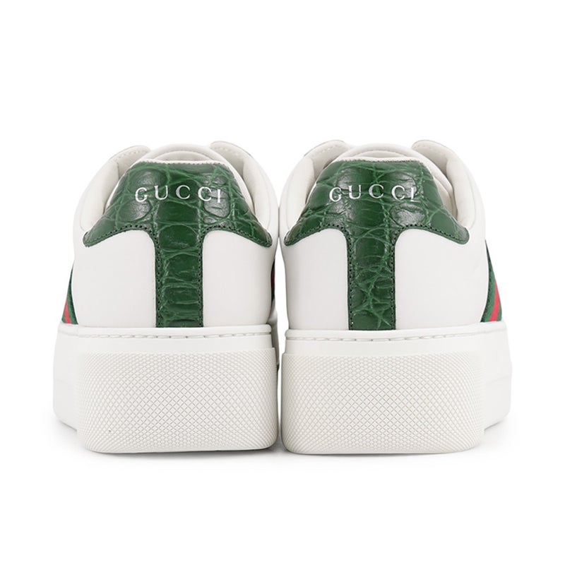 グッチ スニーカー エース ウェブ ストライプ レディースサイズ8 791399 GUCCI 靴 白