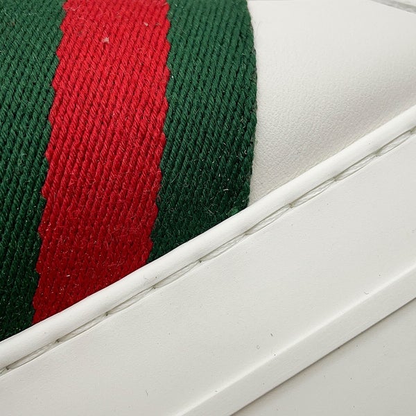 グッチ スニーカー エース ウェブ ストライプ レディースサイズ8 791399 GUCCI 靴 白