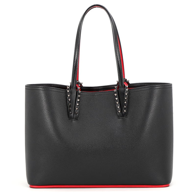 クリスチャン・ルブタン トートバッグ CABATA カバタ スモール スパイクスタッズ カーフレザー 3205219 Christian Louboutin 黒