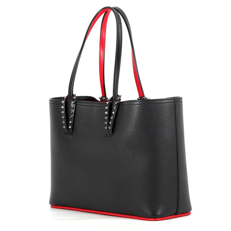 クリスチャン・ルブタン トートバッグ CABATA カバタ スモール スパイクスタッズ カーフレザー 3205219 Christian Louboutin 黒
