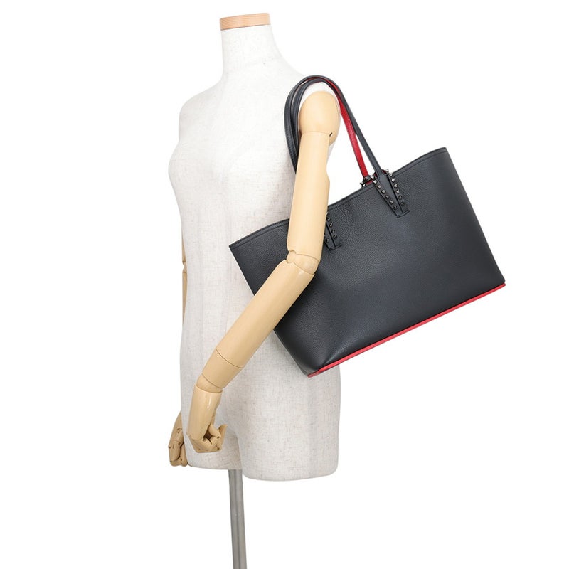 クリスチャン・ルブタン トートバッグ CABATA カバタ スモール スパイクスタッズ カーフレザー 3205219 Christian Louboutin 黒