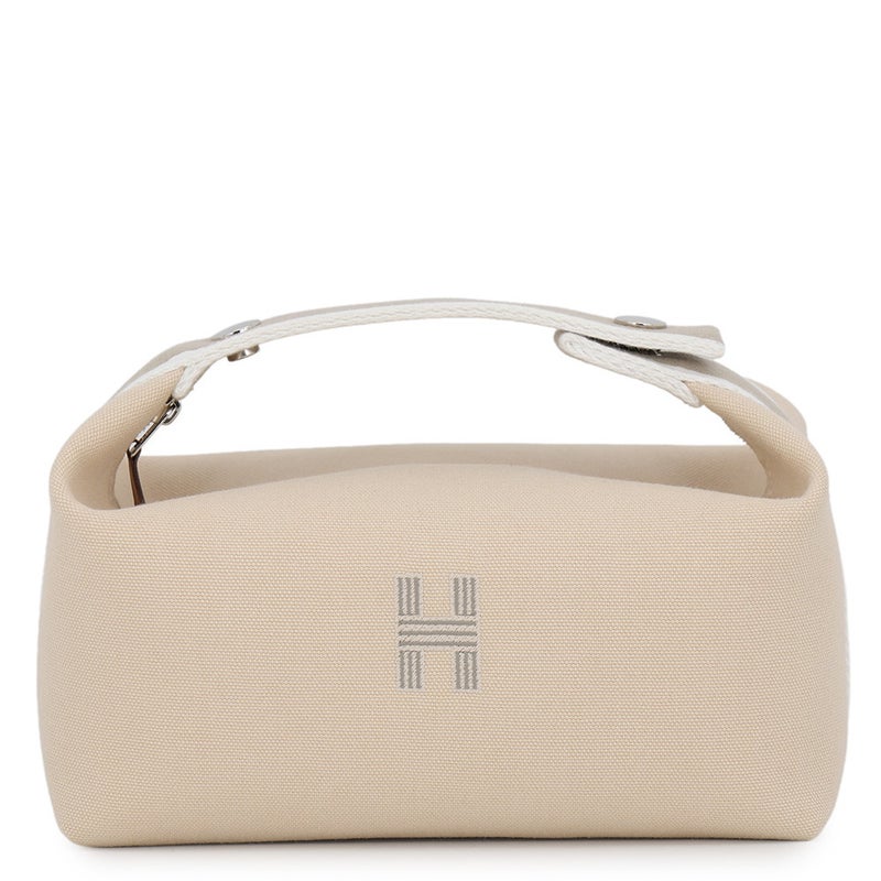 エルメス ポーチ ブリッド・ア・ブラックPM ナチュラル/シルバー金具 キャンバス HERMES バッグ 小物入れ