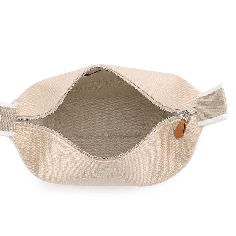 エルメス ポーチ ブリッド・ア・ブラックPM ナチュラル/シルバー金具 キャンバス HERMES バッグ 小物入れ
