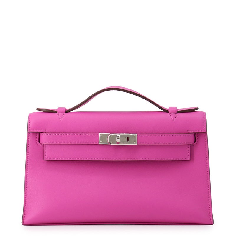 エルメス ハンドバッグ ポシェットケリー マグノリア/シルバー金具 スイフト U刻印 HERMES バッグ