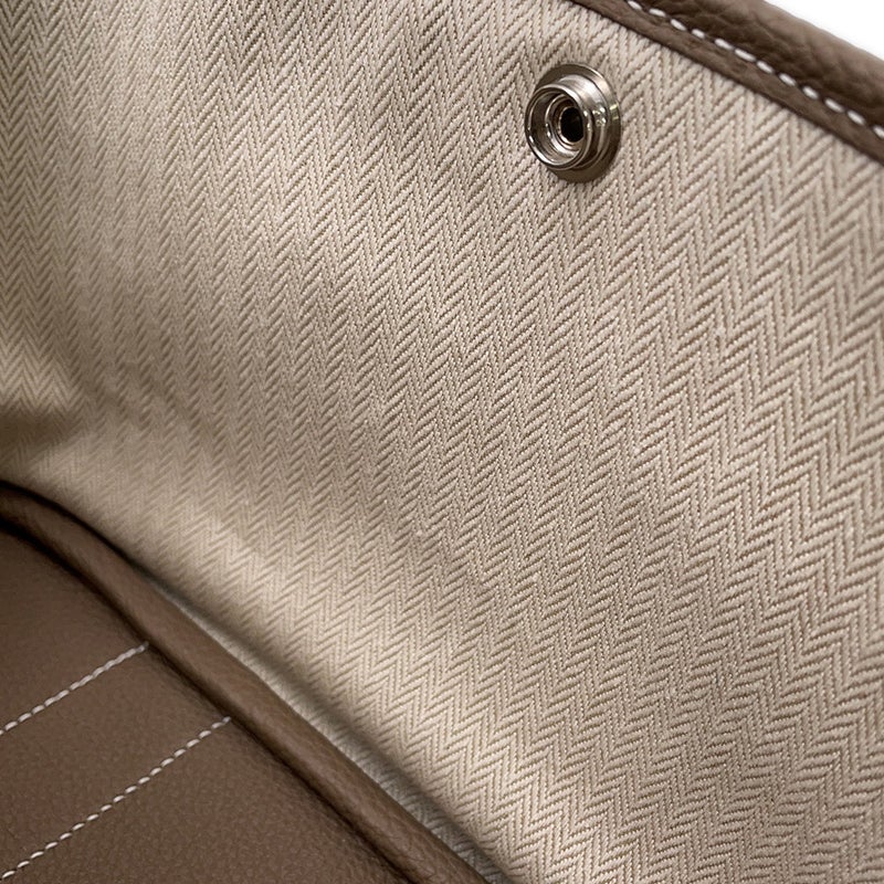エルメス トートバッグ ネオ・ガーデン 23 ガーデンパーティ エトゥープ/シルバー金具 トゴ G刻印