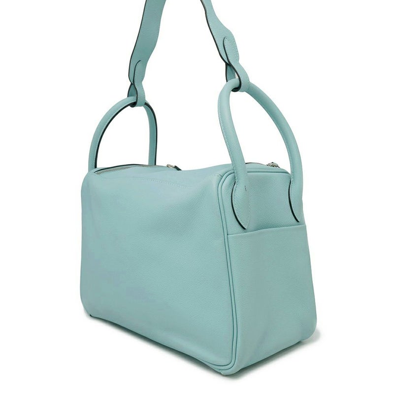 エルメス ハンドバッグ リンディ30 ブルーアトール/シルバー金具 エバーカラー T刻印 2wayショルダー