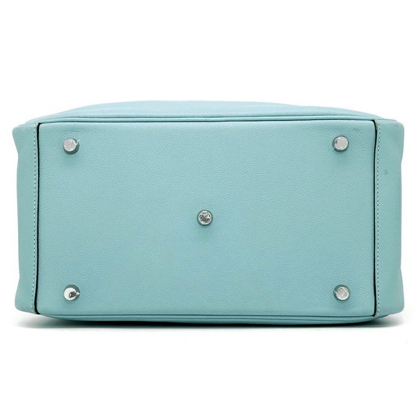 エルメス ハンドバッグ リンディ30 ブルーアトール/シルバー金具 エバーカラー T刻印 2wayショルダー