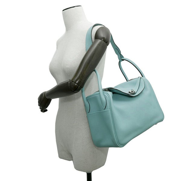 エルメス ハンドバッグ リンディ30 ブルーアトール/シルバー金具 エバーカラー T刻印 2wayショルダー