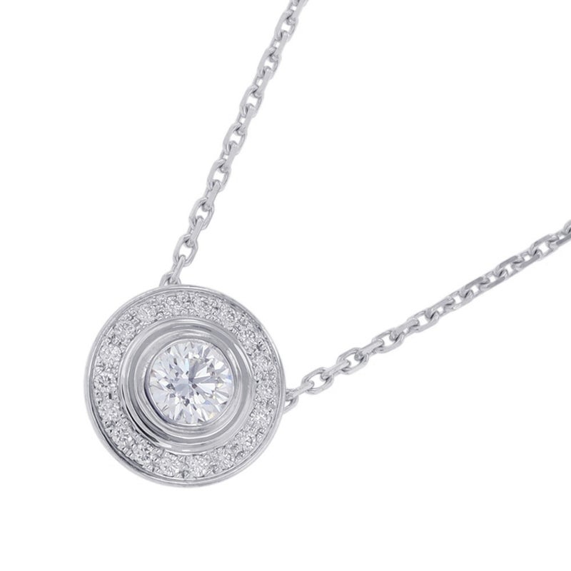 カルティエ ネックレス ダムール パヴェ ダイヤモンド 中石0.19ct K18WGホワイトゴールド N7406700 Cartier GIA鑑定書付き ペンダント