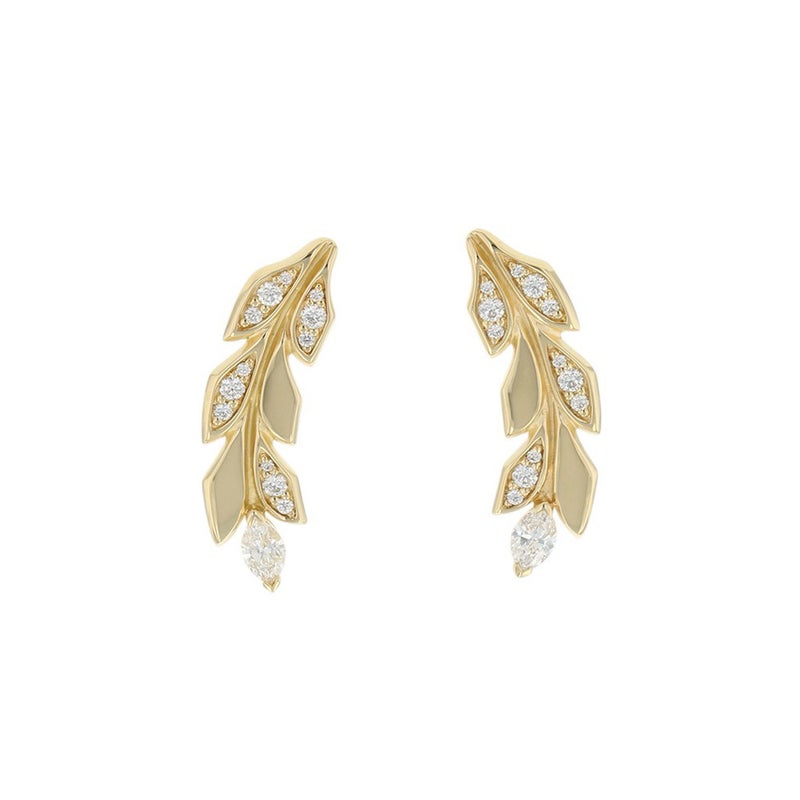 ティファニー ピアス ビクトリア ヴァイン クライマー ダイヤモンド 計0.33ct K18YGイエローゴールド Tiffany&Co.