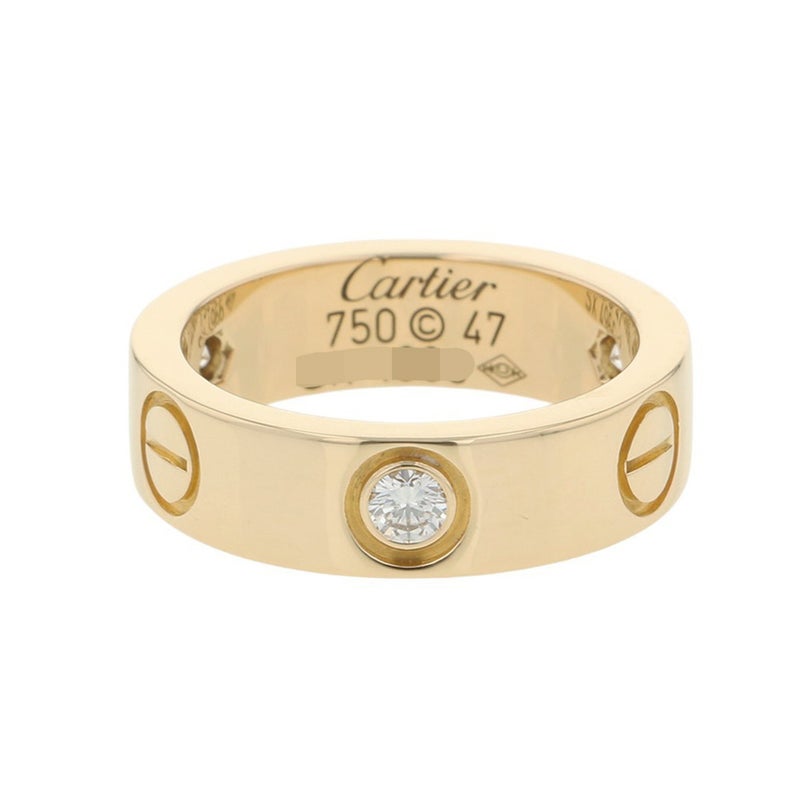 カルティエ リング LOVE リング クラシックモデル ダイヤ 3P 計0.23ct K18YGイエローゴールド サイズ47 B4032400 指輪 ラブリング