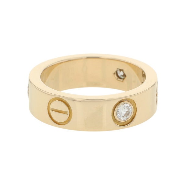 カルティエ リング LOVE リング クラシックモデル ダイヤ 3P 計0.23ct K18YGイエローゴールド サイズ47 B4032400 指輪 ラブリング