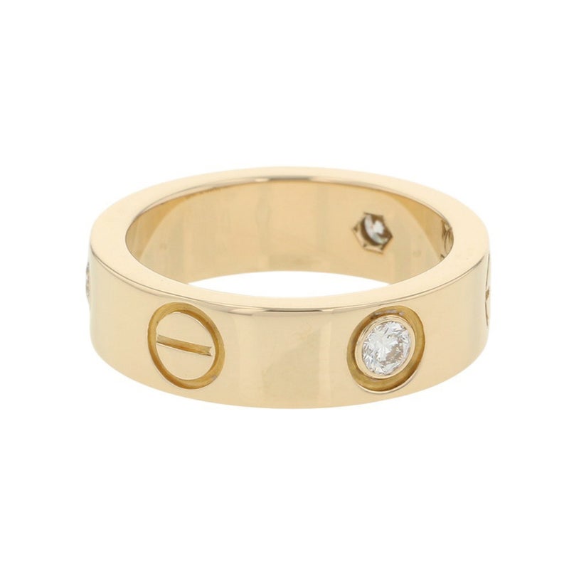 カルティエ リング LOVE リング クラシックモデル ダイヤ 3P 計0.23ct K18YGイエローゴールド サイズ47 B4032400 指輪 ラブリング