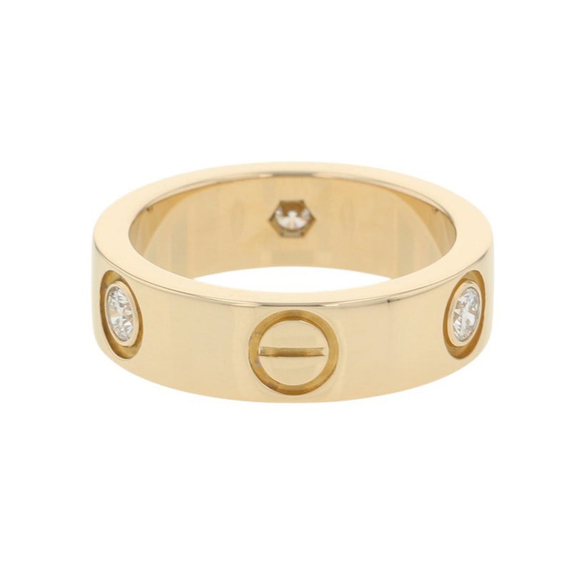 カルティエ リング LOVE リング クラシックモデル ダイヤ 3P 計0.23ct K18YGイエローゴールド サイズ47 B4032400 指輪 ラブリング