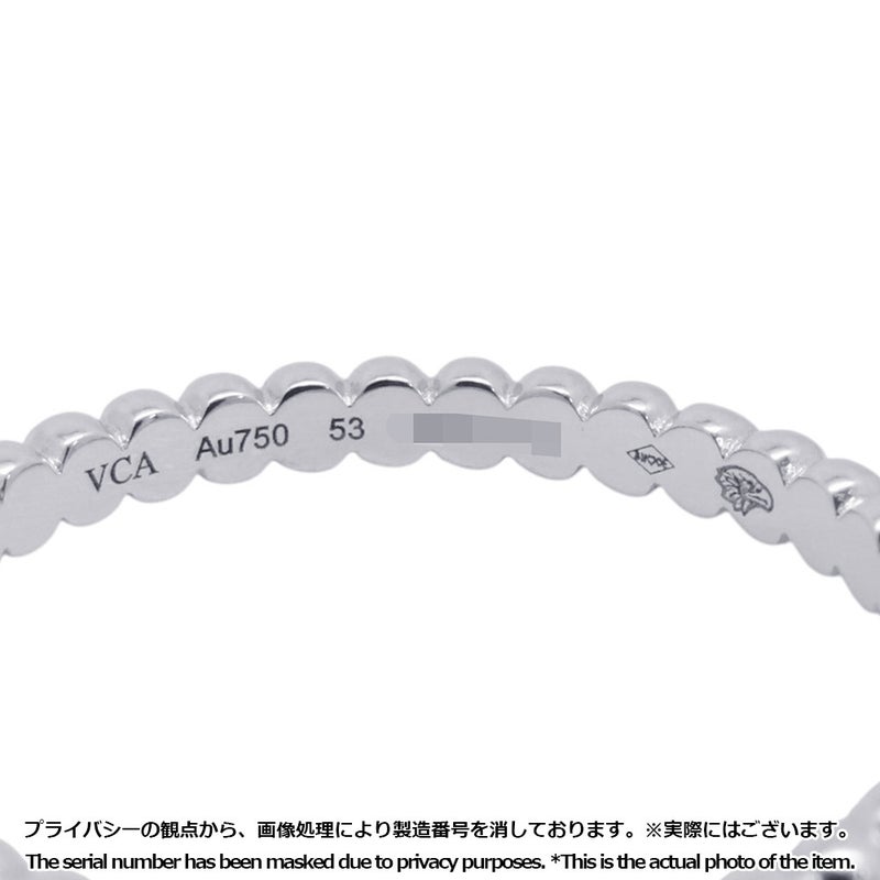 ヴァンクリーフ&アーペル リング ペルレ ゴールドパール スモール K18WGホワイトゴールド サイズ53 VCARPJME53 指輪