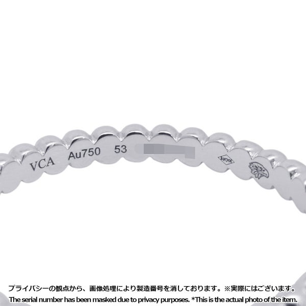 ヴァンクリーフ&アーペル リング ペルレ ゴールドパール スモール K18WGホワイトゴールド サイズ53 VCARPJME53 指輪