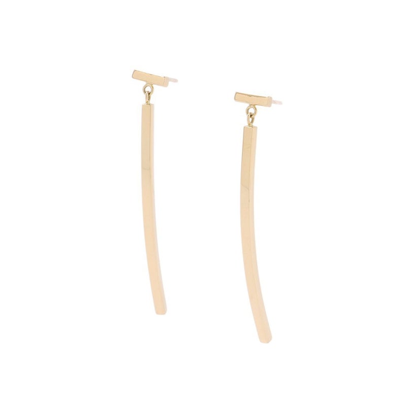ティファニー ピアス Tワイヤー バー ドロップ K18YGイエローゴールド 62271841 Tiffany&Co. ジュエリー