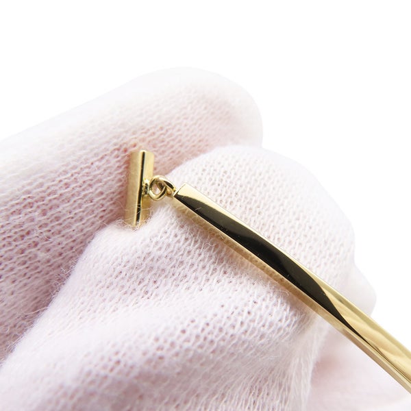 ティファニー ピアス Tワイヤー バー ドロップ K18YGイエローゴールド 62271841 Tiffany&Co. ジュエリー