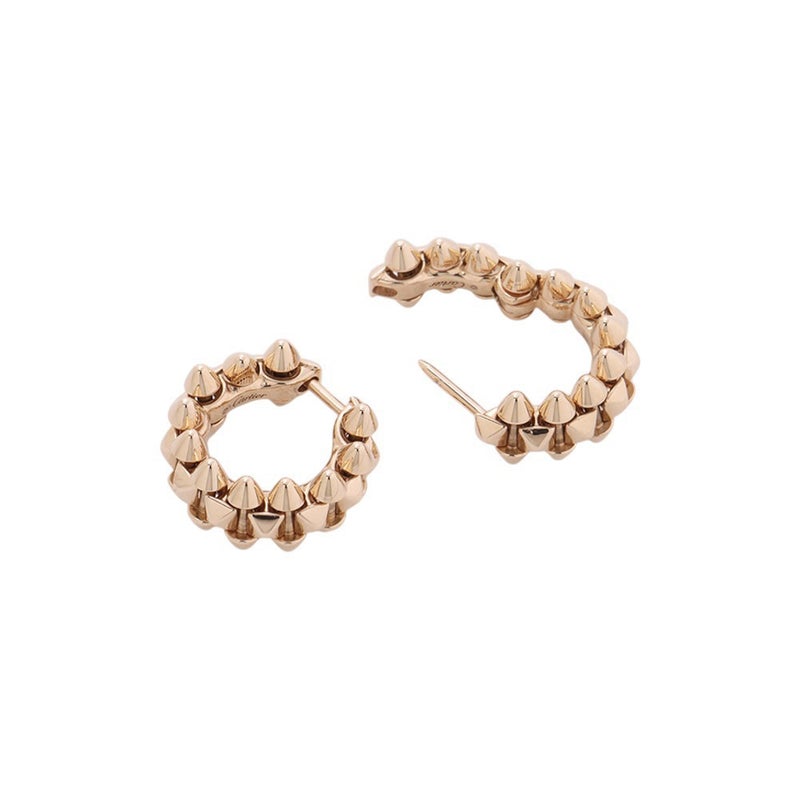 カルティエ ピアス クラッシュ ドゥ カルティエ フープ ミニモデル K18PGピンクゴールド B8301520 Cartier イヤリング