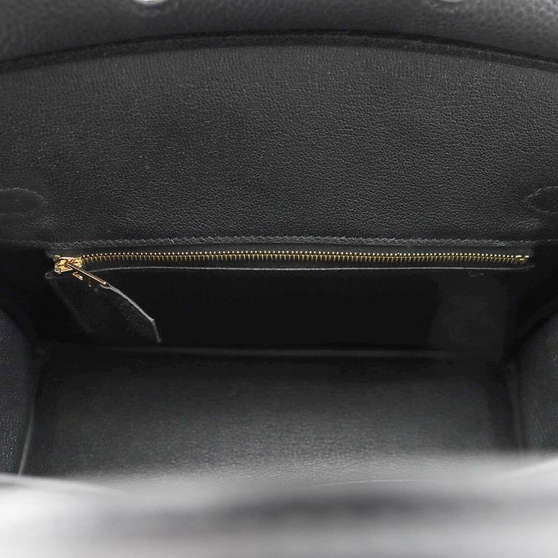 ス バーキン25 ブラック/ゴールド金具 トゴ B刻印 HERMES Birkin ハンドバッグ 黒