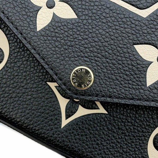 ルイヴィトン チェーンウォレット バイカラー モノグラム・アンプラント ポシェット・フェリシー M80482 黒