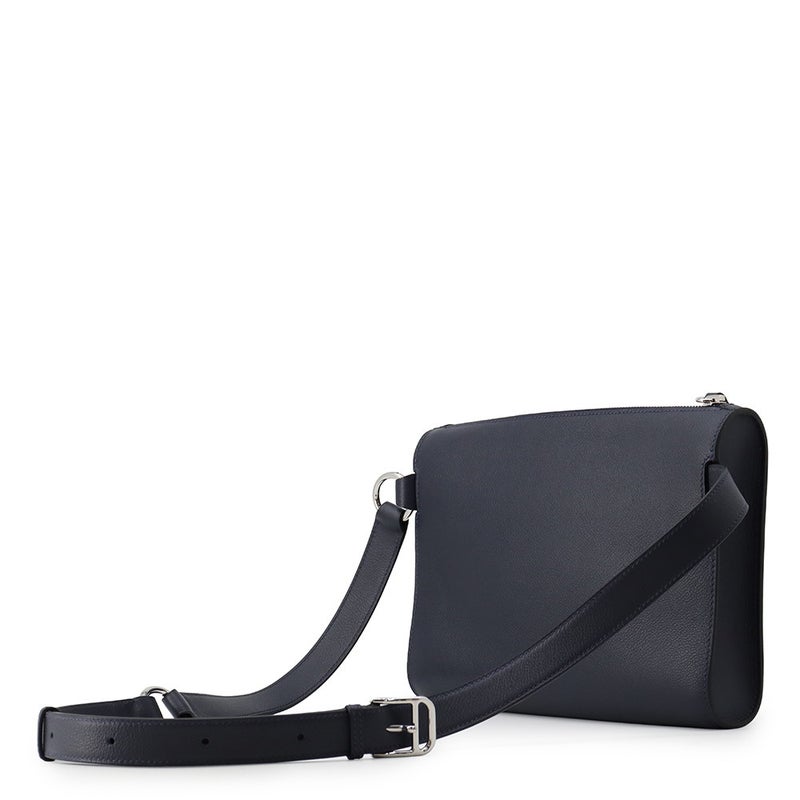 エルメス ショルダーバッグ ボリトル ブルーネイビー/シルバー金具 エバーグレイン B刻印 クラッチバッグ メンズ