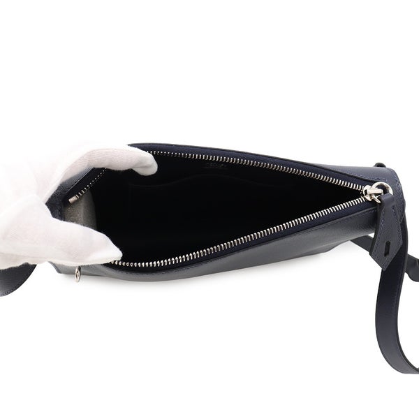 エルメス ショルダーバッグ ボリトル ブルーネイビー/シルバー金具 エバーグレイン B刻印 クラッチバッグ メンズ