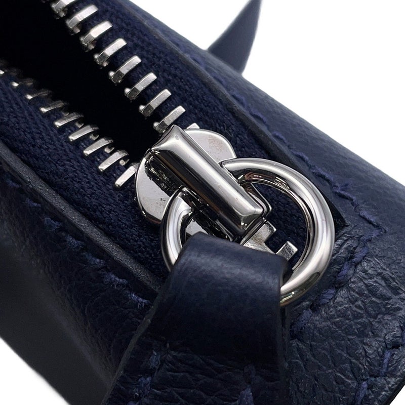 エルメス ショルダーバッグ ボリトル ブルーネイビー/シルバー金具 エバーグレイン B刻印 クラッチバッグ メンズ