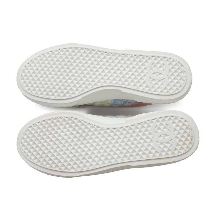 シャネル スニーカー ココマーク ローカット レースアップ レディースサイズ38C CHANEL 靴