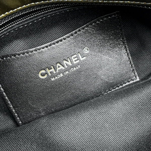 シャネル チェーンショルダーバッグ ココマーク マドモアゼル チェーンボーリングバッグ パテントレザー CHANEL バッグ