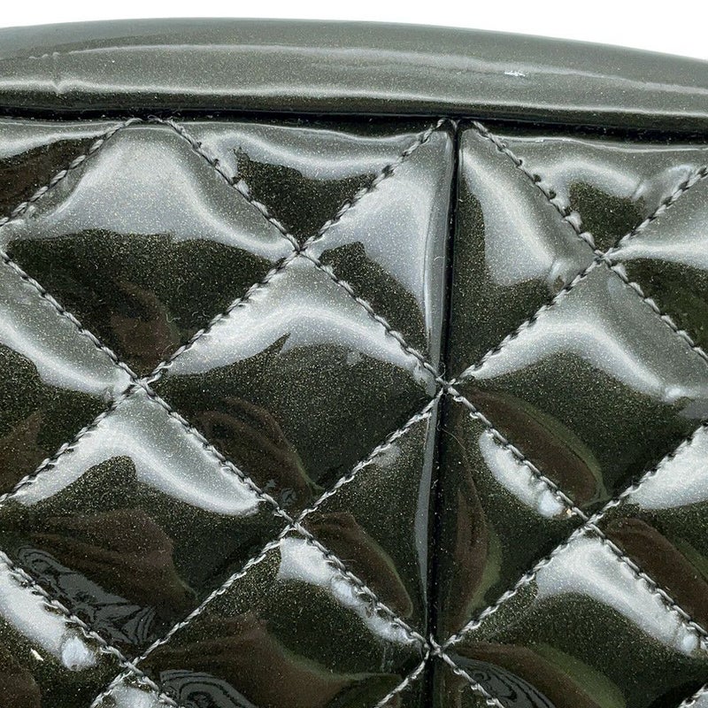 シャネル チェーンショルダーバッグ ココマーク マドモアゼル チェーンボーリングバッグ パテントレザー CHANEL バッグ