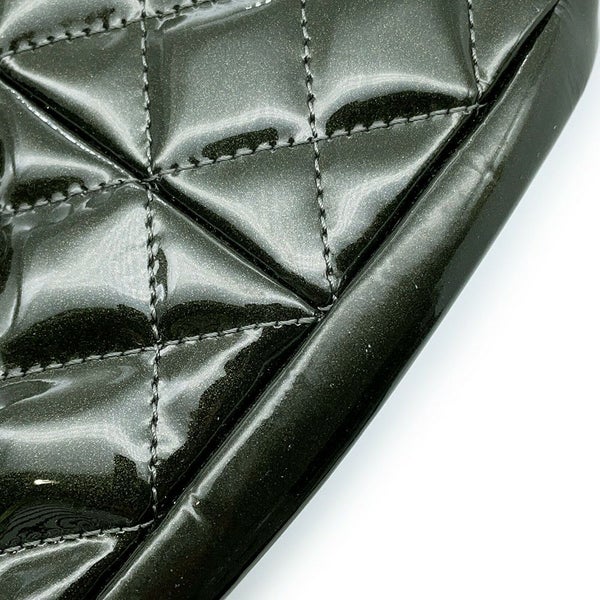 シャネル チェーンショルダーバッグ ココマーク マドモアゼル チェーンボーリングバッグ パテントレザー CHANEL バッグ